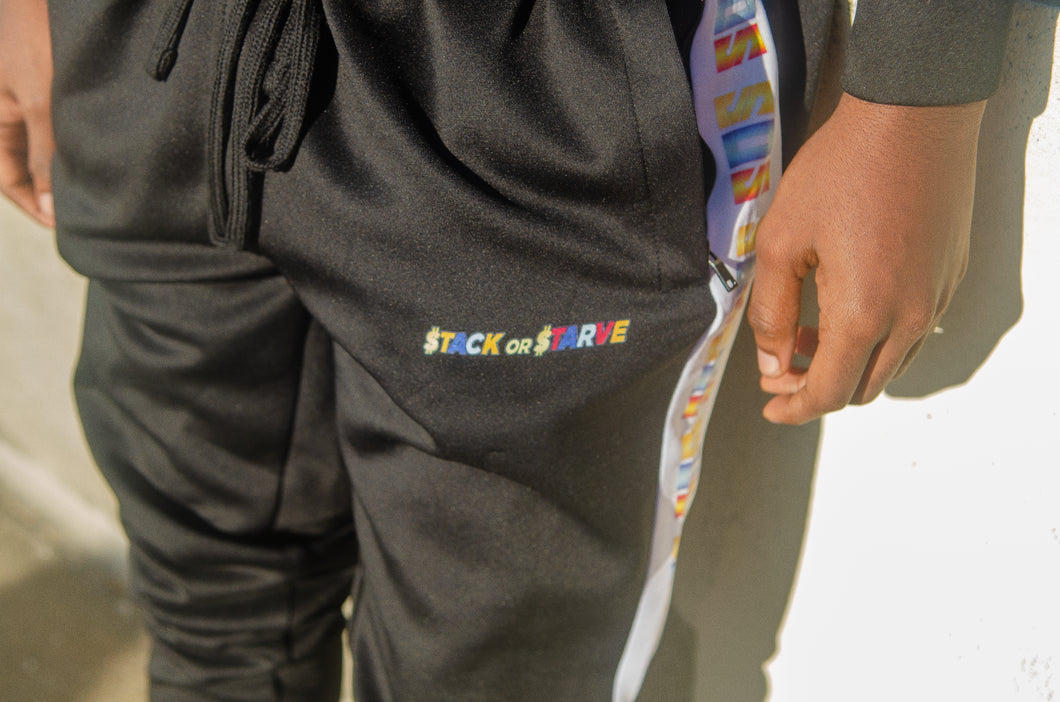 Black Stackorstarve Pants